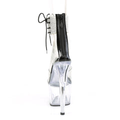 7 Inch Heel ADORE-724RS Clear-Black-Clear