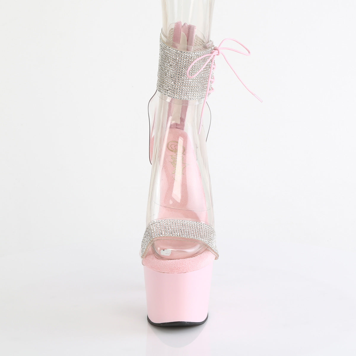 7 Inch Heel ADORE-727RS Clear Baby Pink