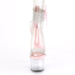 7 Inch Heel ADORE-727RS Clear-Baby Pink Insole