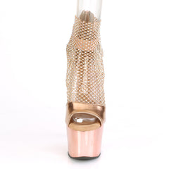 7 Inch Heel ADORE-765RM Rose Gold Metallic Pu