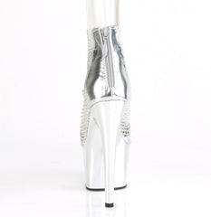 7 Inch Heel ADORE-765RM Silver Metallic Pu