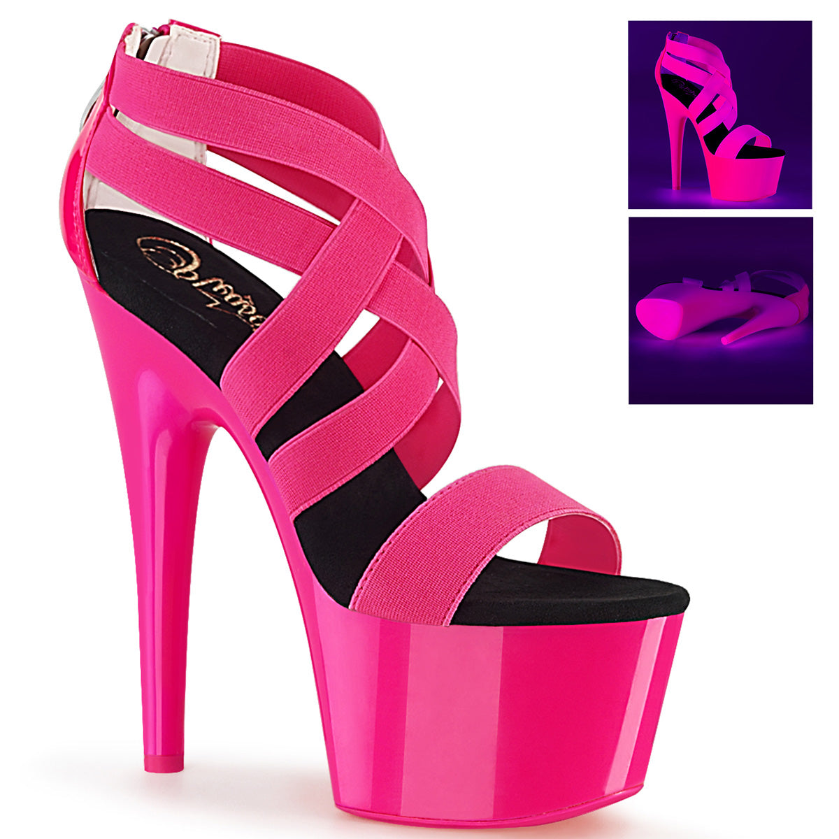 7" Heel ADORE-769UV Neon Hot Pink