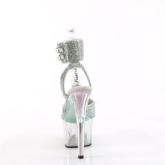 7 Inch Heel ADORE-791HTRS Silver Rhinestone