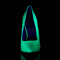 PLEASER AMUSE-20 Neon Green Pumps - Shoecup.com - 2