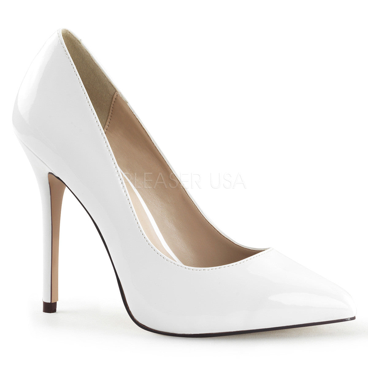 Pleaser Amuse 20 13 White Patent