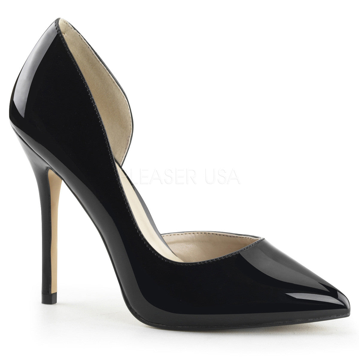 PLEASER AMUSE-22 Black Pat D'Orsay Pumps - Shoecup.com - 1