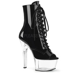 6" Heel ASPIRE-1021 Black Pat Clear