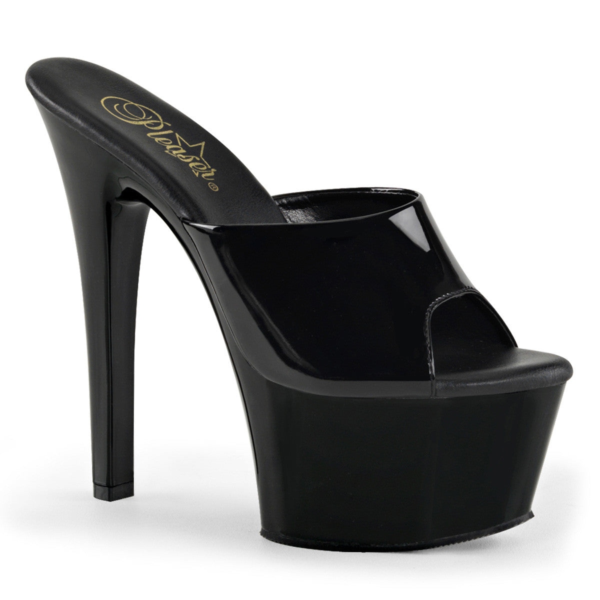 Pleaser ASPIRE-601 Black Slide With Black Platform - Shoecup.com - 1