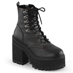 Demonia,Demonia ASSAULT-100 Black Leather Boots - Shoecup.com