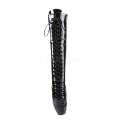 DEVIOUS BALLET-2020 Black Pat Extreme Ballerina Knee High Boots