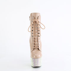 7 Inch Heel BEJEWELED-1020-7 Nude Holo