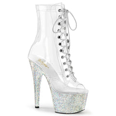 7 Inch Heel BEJEWELED-1021C-7 Clear Rhinestone