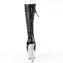 7 Inch Heel BEJEWELED-2018-7 Black PU
