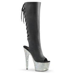 7 Inch Heel BEJEWELED-2018-7 Black PU