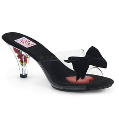 3" Heel BELLE-301BOW Clear Black