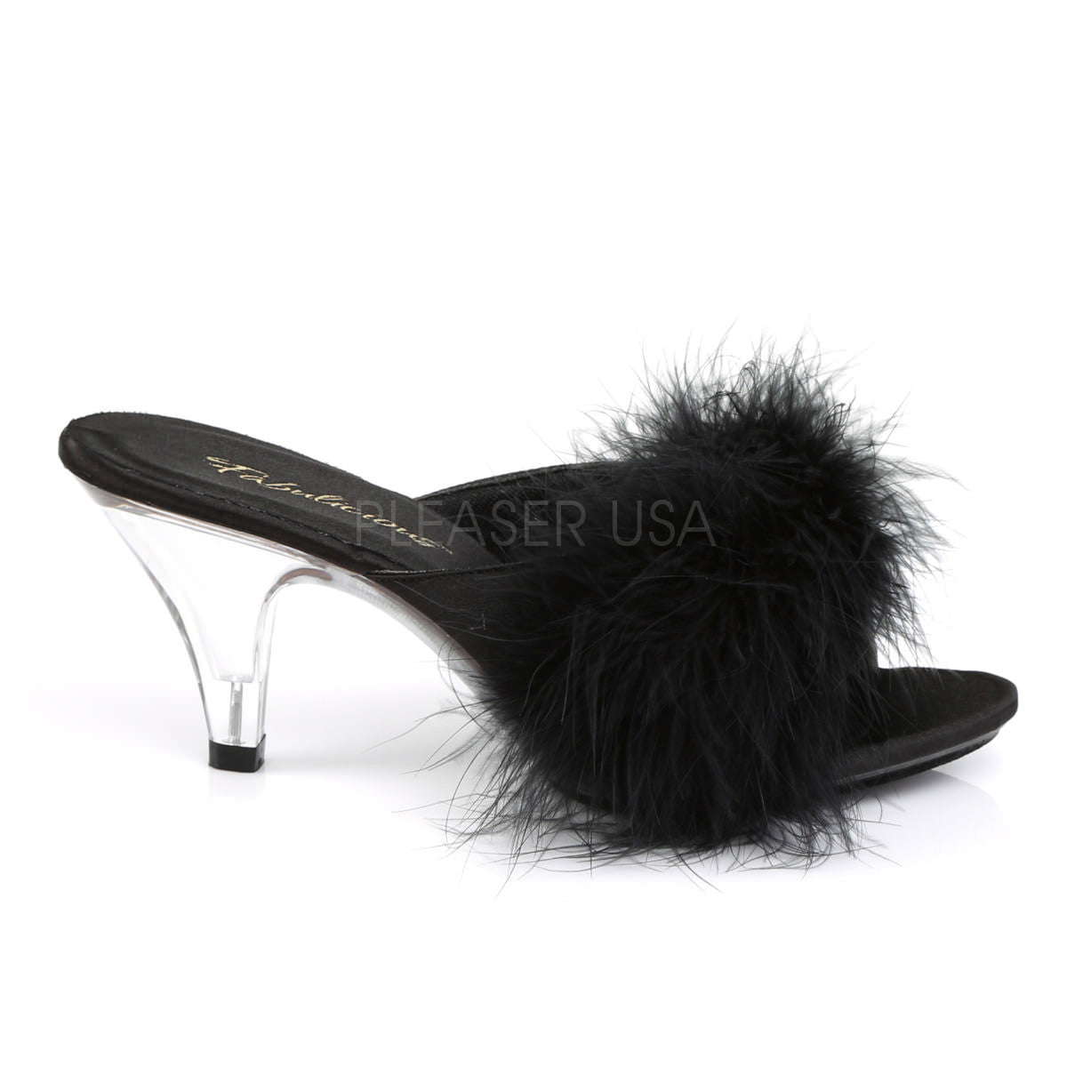 3 Inch Heel BELLE-301F Black Fur
