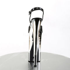 PLEASER BEYOND-009 Black-Silver Chrome Extreme 10 Inch High Heels - Shoecup.com - 4