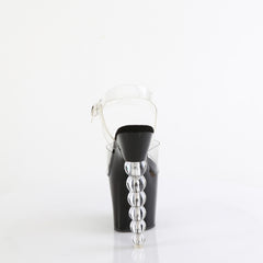 7 Inch Heel BLISS-708 Clear Black
