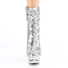 6 Inch Heel BLONDIE-R-1009 Silver Sequins