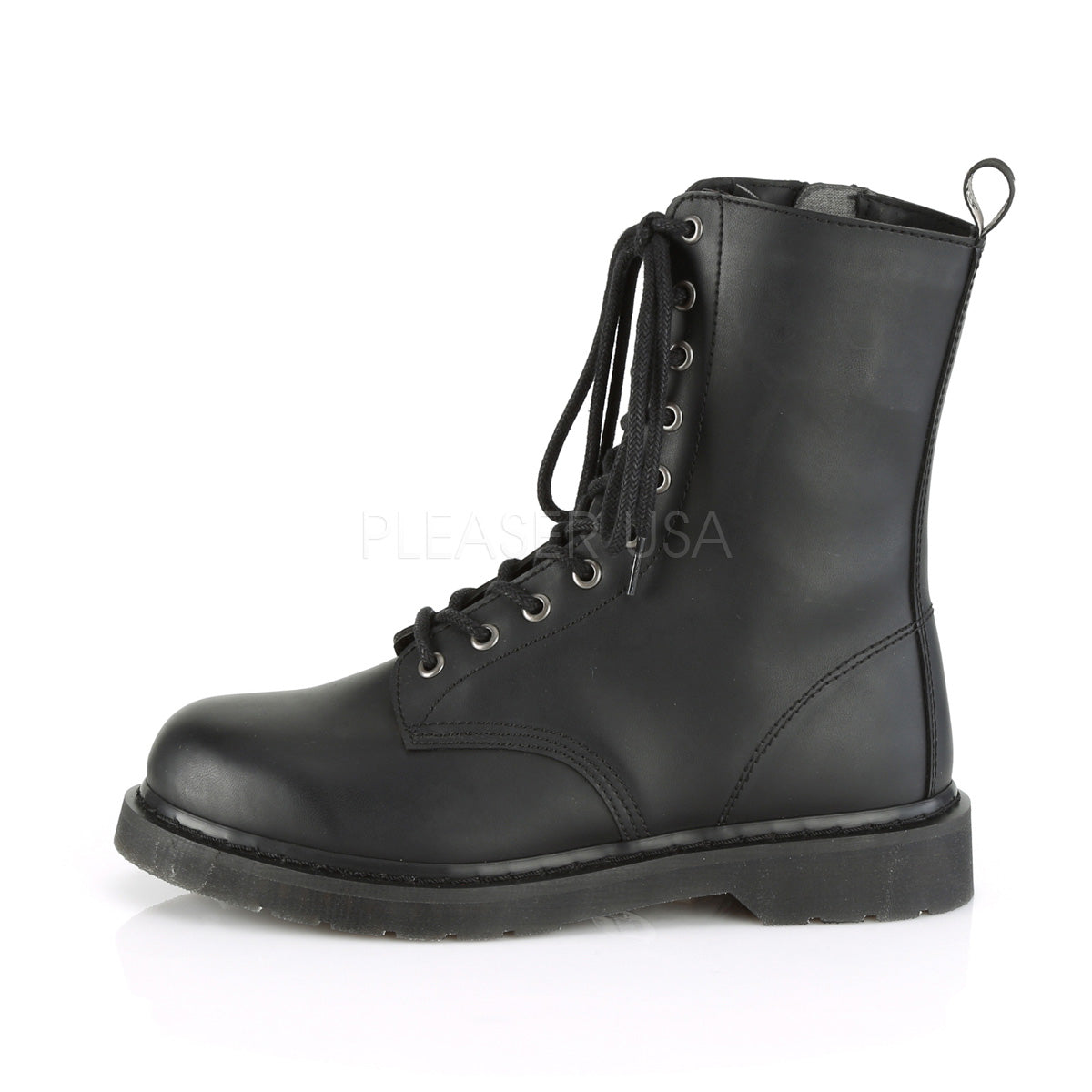 1 Inch Heel BOLT-200 Black Vegan Leather