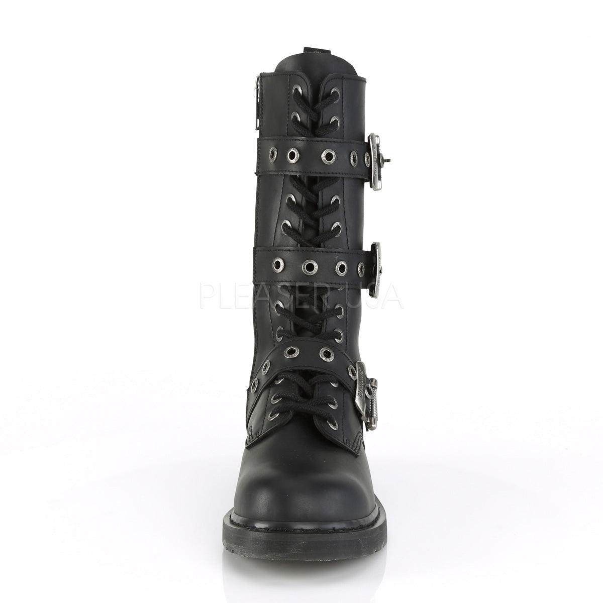 1 Inch Heel BOLT-330 Black Vegan Leather
