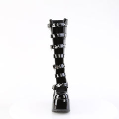 5 Inch Chunky Heel CAMEL-223 Black Patent