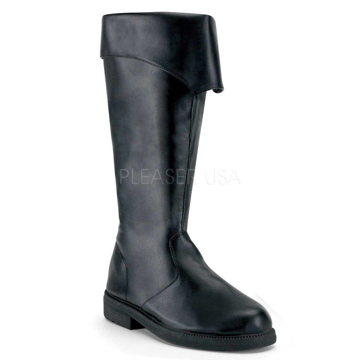 Men's Black Pu Pirate Boots - Shoecup.com