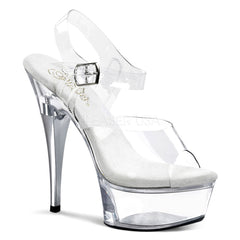 PLEASER CAPTIVA-608 Clear Ankle Strap Sandals - Shoecup.com - 1