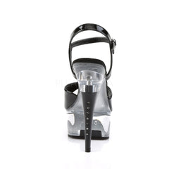 PLEASER CAPTIVA-609 Black Pat-Clear Ankle Strap Sandals - Shoecup.com - 4