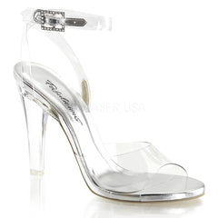 Fabulicious,FABULICIOUS CLEARLY-406 Clear Lucite Ankle Strap Sandals - Shoecup.com