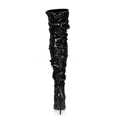 5 Inch Heel COURTLY-3011 Black Sequins