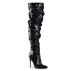 5" Heel COURTLY-3011 Black Sequins