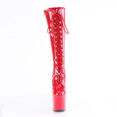 8 Inch Heelless CRAZE-2023 Red Stretch Patent