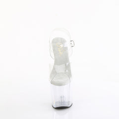 8 Inch Heelless CRAZE-808 Clear