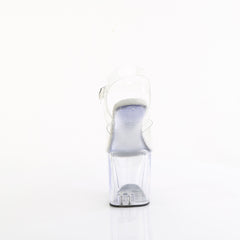 8 Inch Heelless CRAZE-808 Clear