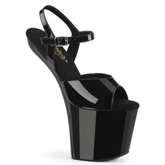 8 Inch Heelless CRAZE-809 Black Patent