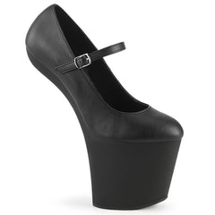 8 Inch Heelless CRAZE-880 Black Pu