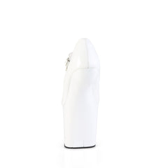 8 Inch Heelless CRAZE-880 White Patent