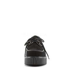 DEMONIA Women's CREEPER-101 Black Suede Creepers - Shoecup.com - 4