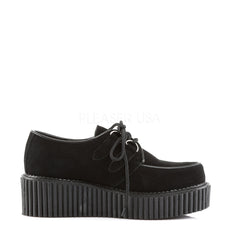 DEMONIA Women's CREEPER-101 Black Suede Creepers - Shoecup.com - 3