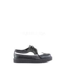 Demonia,DEMONIA CREEPER-608 Men's Black-White Leather Creepers - Shoecup.com
