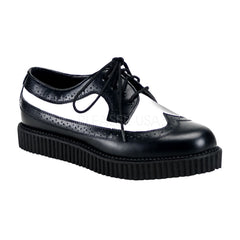 Demonia,DEMONIA CREEPER-608 Men's Black-White Leather Creepers - Shoecup.com