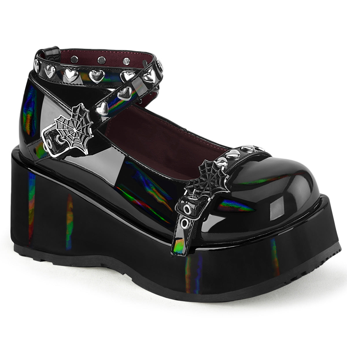 2 Inch Platform CUBBY-25 Black Holo Patent