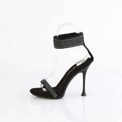 4 Inch Heel CUPID-440 Black Rhinestone