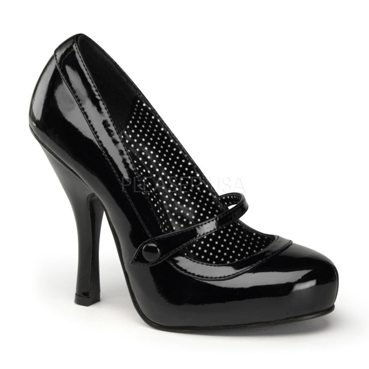 PINUP COUTURE CUTIEPIE-02 Black Pat Mary Jane Pumps - Shoecup.com - 1
