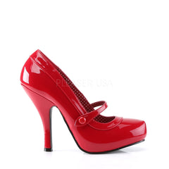 PINUP COUTURE CUTIEPIE-02 Red Pat Mary Jane Pumps - Shoecup.com - 3