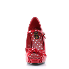 PINUP COUTURE CUTIEPIE-08 Red Pat Mary Jane Pumps - Shoecup.com - 4