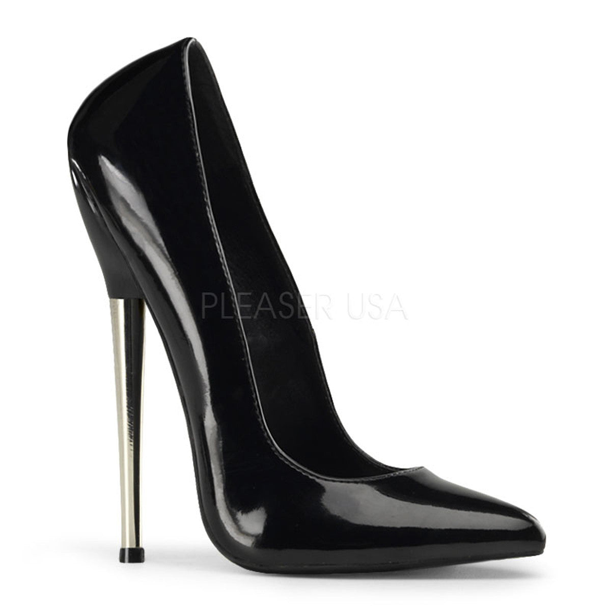 Devious,DEVIOUS DAGGER-01 Black Pat Plain Pumps - Shoecup.com