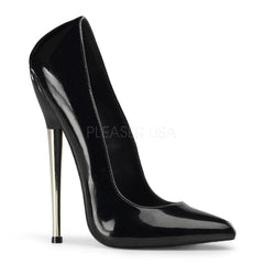 Devious,DEVIOUS DAGGER-01 Black Pat Plain Pumps - Shoecup.com