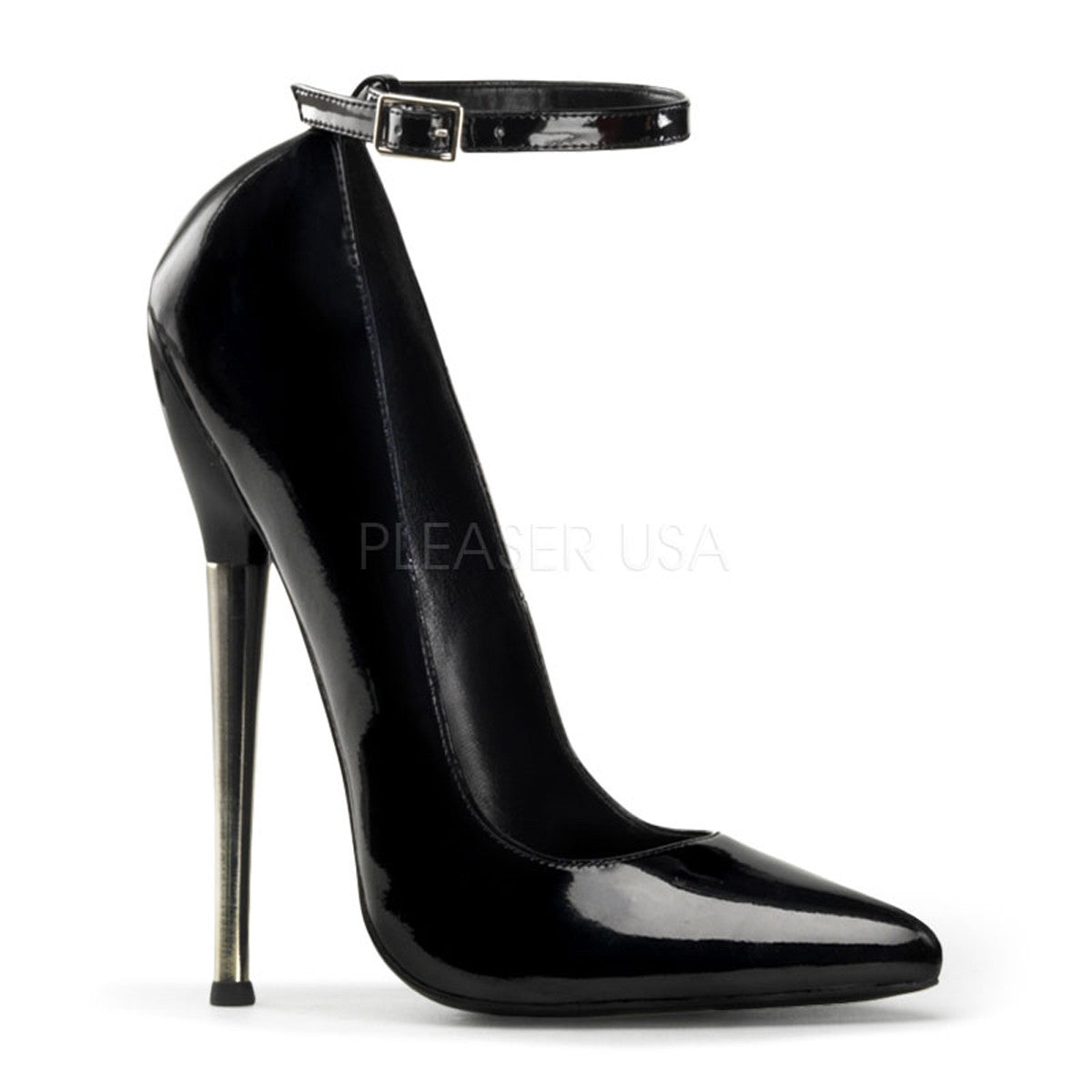 Devious,DEVIOUS DAGGER-12 Black Pat Plain Pumps - Shoecup.com